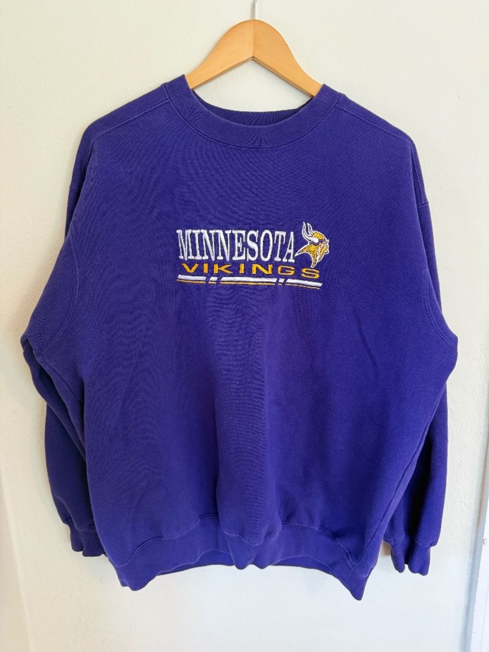 Embroidered Vikings Crewneck Sweatshirt
